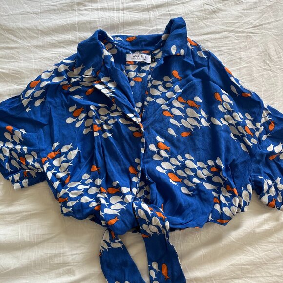 Fighting Eel Tops - Ava Sky Fighting Eel Fish Top